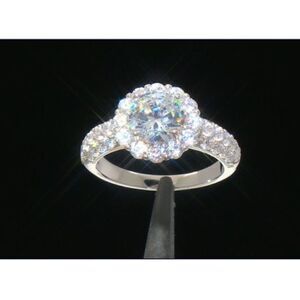 NEW~4.25 Ct. Sim Diamond Cluster Halo Design Bridal/Engagement Ring Sz 8